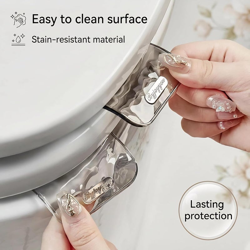 WTYPOPK 2 PCS Toilet Seat Lifter tab, Toilet Seat Handle to Lift and Easy Install Sanitary Hands-Free Lever for Home, Office, Toilet Training - Image 5